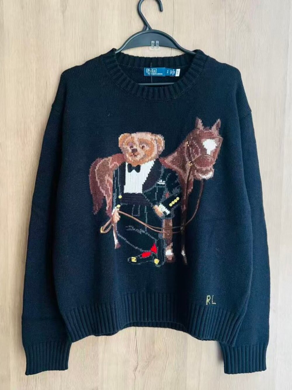 Polo Ralph Lauren Bear Horse Wool Cashmere Sweater